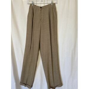 Liz Claiborne trousers in a light brown weave fabric, Size 4 Petite